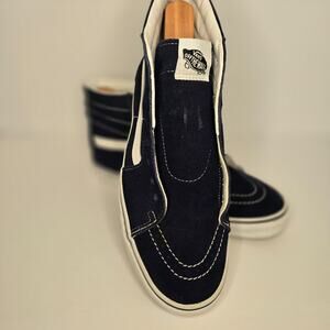 Size 9 - Vans Sk8 Hi Navy Blue Pig Suede